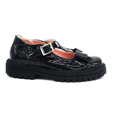 ABY Shoes Παιδικές Ανατομικές Δίσολες Μπαρέτες Στυλάκι Aby511-ΜΑΥΡΟ GLITTER