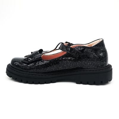 ABY Shoes Παιδικές Ανατομικές Δίσολες Μπαρέτες Στυλάκι Aby511-ΜΑΥΡΟ GLITTER