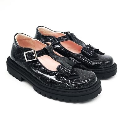 ABY Shoes Παιδικές Ανατομικές Δίσολες Μπαρέτες Στυλάκι Aby511-ΜΑΥΡΟ GLITTER