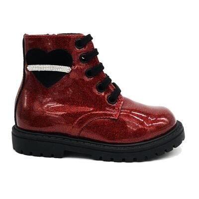ABY Shoes Παιδικά Δερμάτινα Ανατομικά Μποτάκια Αρβυλάκια Aby530-ΚΟΚΚΙΝΟ