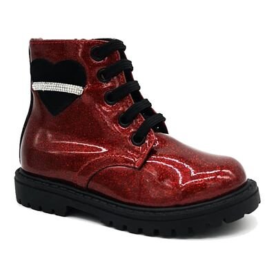 ABY Shoes Παιδικά Δερμάτινα Ανατομικά Μποτάκια Αρβυλάκια Aby530-ΚΟΚΚΙΝΟ