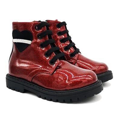 ABY Shoes Παιδικά Δερμάτινα Ανατομικά Μποτάκια Αρβυλάκια Aby530-ΚΟΚΚΙΝΟ