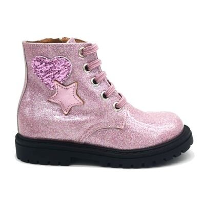 ABY Shoes Παιδικά Δερμάτινα Ανατομικά Μποτάκια Αρβυλάκια Aby531-ΡΟΖ