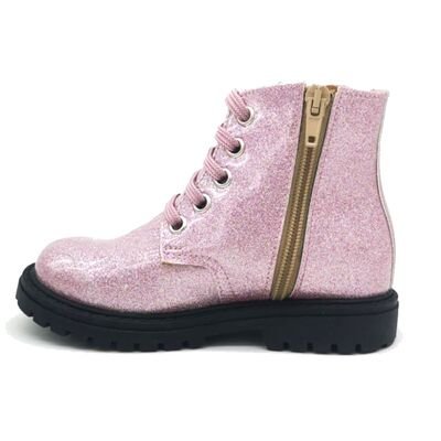 ABY Shoes Παιδικά Δερμάτινα Ανατομικά Μποτάκια Αρβυλάκια Aby531-ΡΟΖ