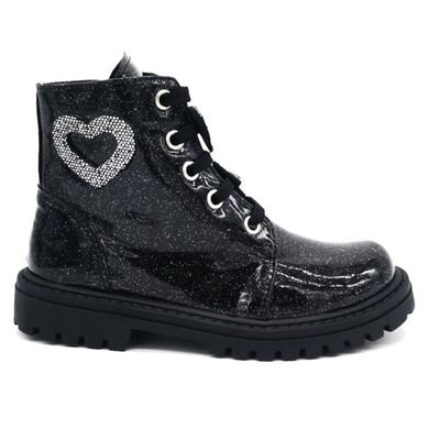 ABY Shoes Παιδικά Δερμάτινα Ανατομικά Μποτάκια Αρβυλάκια Aby536-ΜΑΥΡΟ