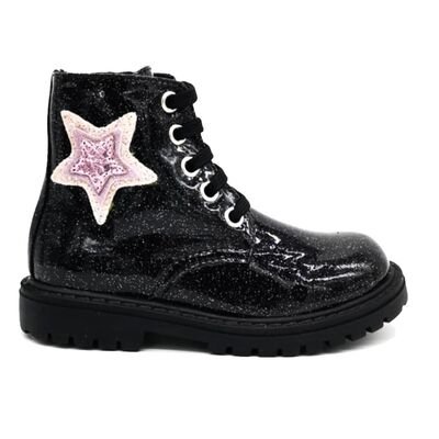ABY Shoes Παιδικά Δερμάτινα Ανατομικά Μποτάκια Αρβυλάκια Aby538-ΜΑΥΡΟ