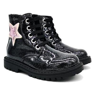 ABY Shoes Παιδικά Δερμάτινα Ανατομικά Μποτάκια Αρβυλάκια Aby538-ΜΑΥΡΟ