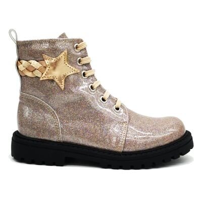 ABY Shoes Παιδικά Δερμάτινα Ανατομικά Μποτάκια Αρβυλάκια Aby554-ΑΜΜΟΥ