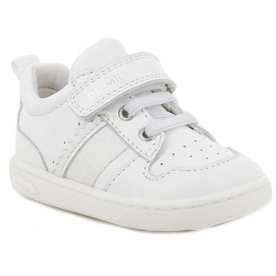 PRIMIGI Παιδικά UNISEX Ανατομικά Δερμάτινα Sneakers 1403222 bianco - ΛΕΥΚΟ