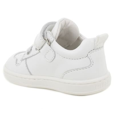 PRIMIGI Παιδικά UNISEX Ανατομικά Δερμάτινα Sneakers 1403222 bianco - ΛΕΥΚΟ