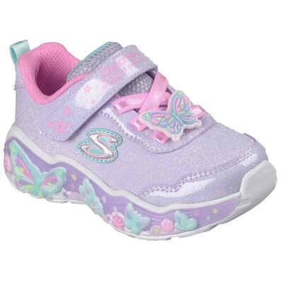 SKECHERS Παιδικά Sneakers με ΦΩΤΑΚΙΑ Butterfly Bliss velcro lights 303066N-LVMT - ΛΙΛΑ