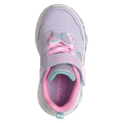 SKECHERS Παιδικά Sneakers με ΦΩΤΑΚΙΑ Butterfly Bliss velcro lights 303066N-LVMT - ΛΙΛΑ