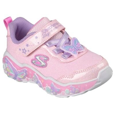 SKECHERS Παιδικά Sneakers με ΦΩΤΑΚΙΑ Butterfly Bliss velcro lights 303066N-LPMT - ΡΟΖ