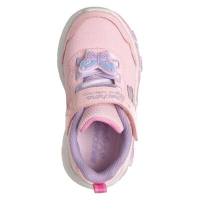 SKECHERS Παιδικά Sneakers με ΦΩΤΑΚΙΑ Butterfly Bliss velcro lights 303066N-LPMT - ΡΟΖ