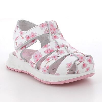 PRIMIGI Παιδικά Ανατομικά Δερμάτινα Παπουτσοπέδιλα 1365833 bianco/rosa - ΛΕΥΚΟ/ΡΟΖ