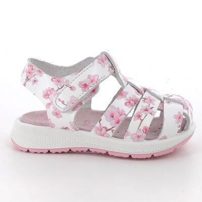 PRIMIGI Παιδικά Ανατομικά Δερμάτινα Παπουτσοπέδιλα 1365833 bianco/rosa - ΛΕΥΚΟ/ΡΟΖ