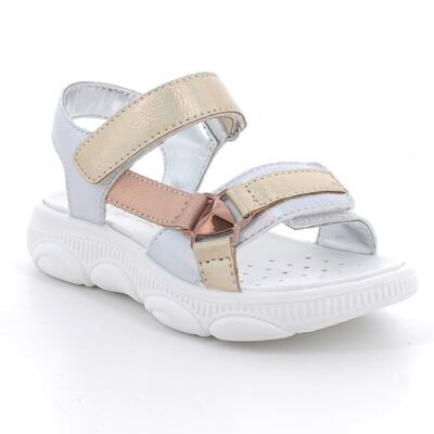PRIMIGI Παιδικά Δερμάτινα Πέδιλα 1390600 silver/platinum - ΑΣΗΜΙ