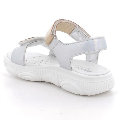 PRIMIGI Παιδικά Δερμάτινα Πέδιλα 1390600 silver/platinum - ΑΣΗΜΙ