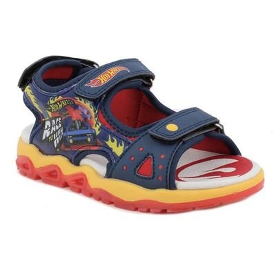 Primigi HOT WHEELS Παιδικά Ανατομικά Πέδιλα με ΦΩΤΑΚΙΑ 1491500 blue/red - ΜΠΛΕ