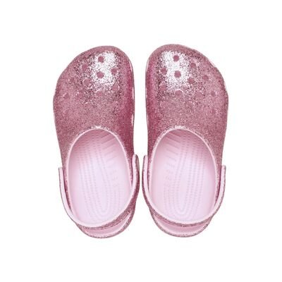 CROCS Παιδικά Σαμπό Θαλάσσης Classic Chunky Glitter Clog 211940-6ZW PINK - ΡΟΖ GLITTER