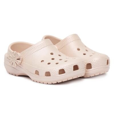CROCS Παιδικά Σαμπό Θαλάσσης Classic Pearl Shine Clog 212815-6UR QUART - ΡΟΖ/NUDE