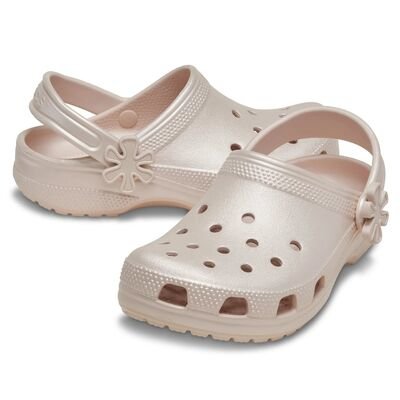CROCS Παιδικά Σαμπό Θαλάσσης Classic Pearl Shine Clog 212815-6UR QUART - ΡΟΖ/NUDE