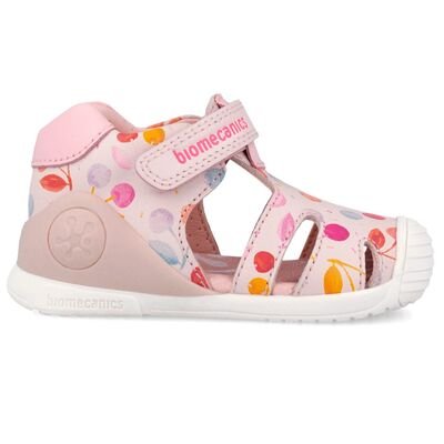Biomecanics Παιδικά Ανατομικά Δερμάτινα Παπουτσοπέδιλα 262104-A779-COTTON - ΡΟΖ