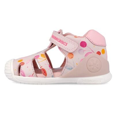 Biomecanics Παιδικά Ανατομικά Δερμάτινα Παπουτσοπέδιλα 262104-A779-COTTON - ΡΟΖ