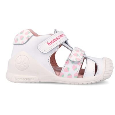 Biomecanics Παιδικά Ανατομικά Δερμάτινα Παπουτσοπέδιλα 262107-B050-BLANCO - ΛΕΥΚΟ