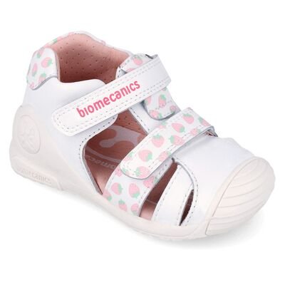 Biomecanics Παιδικά Ανατομικά Δερμάτινα Παπουτσοπέδιλα 262107-B050-BLANCO - ΛΕΥΚΟ