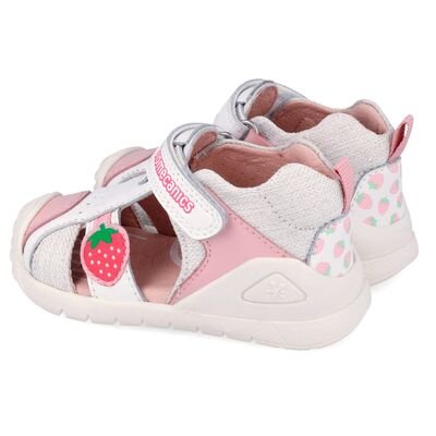 Biomecanics Παιδικά Ανατομικά Δερμάτινα Παπουτσοπέδιλα 262110-B050-BLANCO - ΛΕΥΚΟ