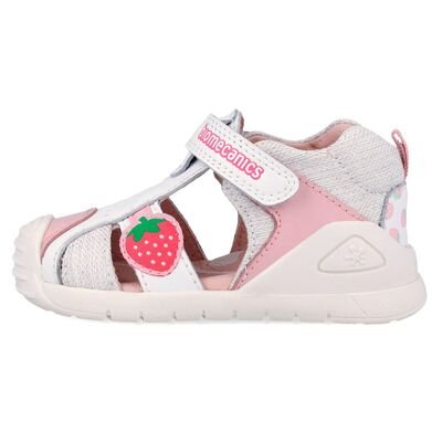 Biomecanics Παιδικά Ανατομικά Δερμάτινα Παπουτσοπέδιλα 262110-B050-BLANCO - ΛΕΥΚΟ