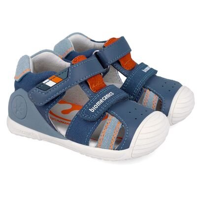 Biomecanics Παιδικά Ανατομικά Δερμάτινα Παπουτσοπέδιλα 262123-A556-PETROL - ΜΠΛΕ