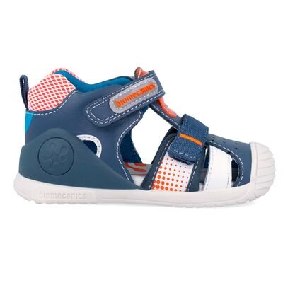 Biomecanics Παιδικά Ανατομικά Δερμάτινα Παπουτσοπέδιλα 262124-A556-PETROL - ΜΠΛΕ