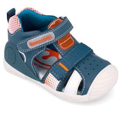 Biomecanics Παιδικά Ανατομικά Δερμάτινα Παπουτσοπέδιλα 262124-A556-PETROL - ΜΠΛΕ