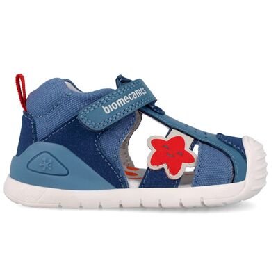 Biomecanics Παιδικά Ανατομικά Δερμάτινα Παπουτσοπέδιλα 262127-A631-INDIGO - ΜΠΛΕ