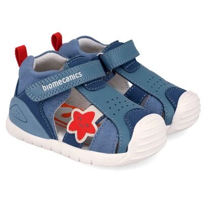 Biomecanics Παιδικά Ανατομικά Δερμάτινα Παπουτσοπέδιλα 262127-A631-INDIGO - ΜΠΛΕ