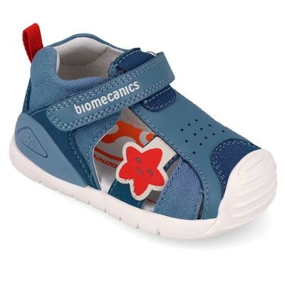 Biomecanics Παιδικά Ανατομικά Δερμάτινα Παπουτσοπέδιλα 262127-A631-INDIGO - ΜΠΛΕ
