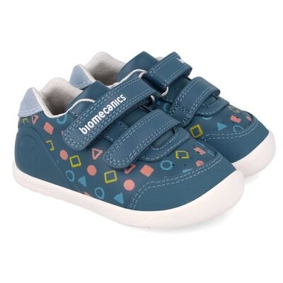Biomecanics Παιδικά Ανατομικά Δερμάτινα Sneakers 262166-A556-PETROL - ΜΠΛΕ