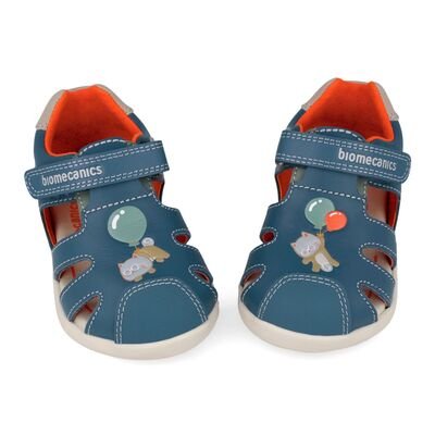 Biomecanics Παιδικά Ανατομικά Δερμάτινα Παπουτσοπέδιλα 262167-A556-PETROL - ΜΠΛΕ