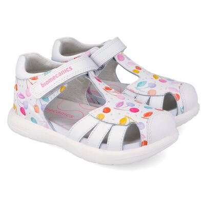 Biomecanics Παιδικά Ανατομικά Δερμάτινα Παπουτσοπέδιλα 262202-A050-BLANCO - ΛΕΥΚΟ