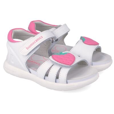 Biomecanics Παιδικά Ανατομικά Δερμάτινα Πέδιλα 262204-A050-BLANCO - ΛΕΥΚΟ