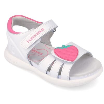 Biomecanics Παιδικά Ανατομικά Δερμάτινα Πέδιλα 262204-A050-BLANCO - ΛΕΥΚΟ