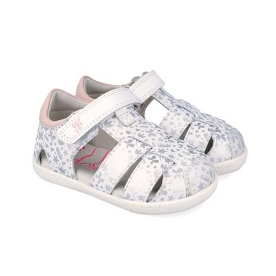 Garvalin Παιδικά Ανατομικά Παπουτσοπέδιλα 262326-A313-BLANCO Y PLATA - ΛΕΥΚΟ/ΑΣΗΜΙ