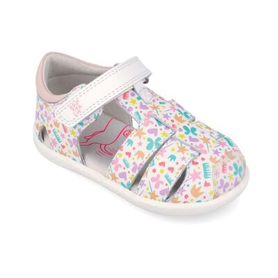 Garvalin Παιδικά Ανατομικά Παπουτσοπέδιλα 262326-B310-BLANCO Y MULTICOLOR - ΛΕΥΚΟ/ΠΟΛΥΧΡΩΜΟ