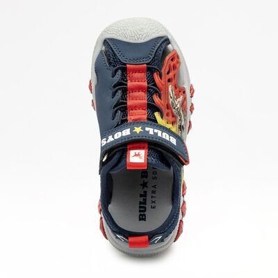 BULL BOYS Παιδικά Παπουτσοπέδιλα με ΦΩΤΑΚΙΑ DNAL5194-BL11 VELOCIRAPTOR BLU - ΜΠΛΕ