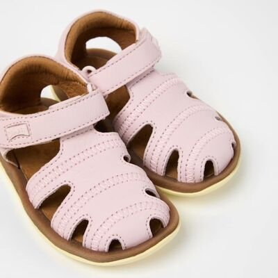 Camper Παιδικά Δερμάτινα Παπουτσοπέδιλα Bicho Pink 80372-087 - ΡΟΖ