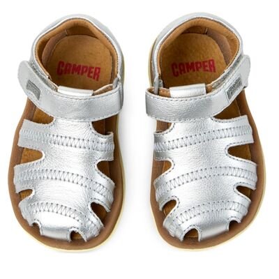 Camper Παιδικά Δερμάτινα Παπουτσοπέδιλα Bicho Pink 80372-088 GREY - ΑΣΗΜΙ