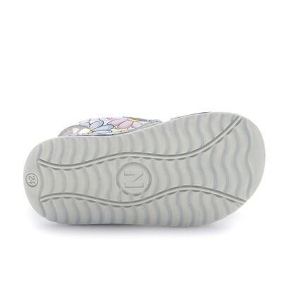 Naturino Παιδικά Δερμάτινα Ανατομικά Πέδιλα Salny. calf pr. maxi flo white - ΛΕΥΚΟ