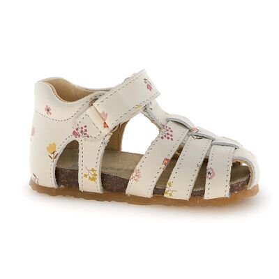 Falcotto Παιδικά Δερμάτινα Ανατομικά Παπουτσοπέδιλα Alby calf pr. liberty milk - ΕΚΡΟΥ